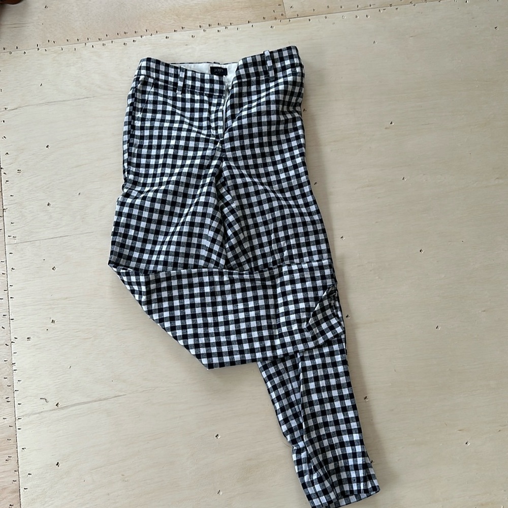 J Crew Cropped linen blend pant 00